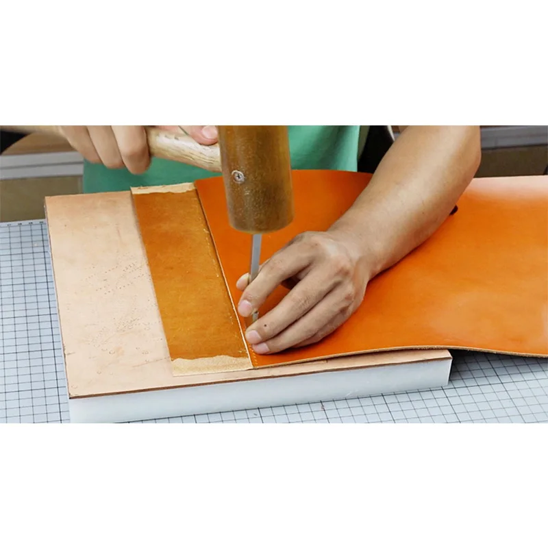 مطرقة جلدية من Wuta-Cowhide-Head مطرقة جلدية ، ختم المجوهرات ، أداة حرفية للعمال ، سعة تخزين جيدة ، 48-42 ،