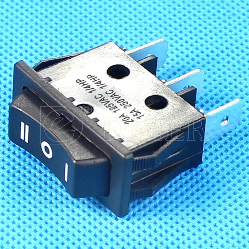 5PCS (ON) Momentary-OFF-(ON) Momentary Rocker Switch 3 Pins AC 125V 20A 250V 15A SPDT 3 Position Switches Single Pole