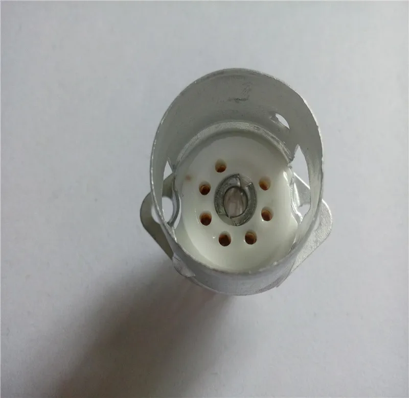 8pcs ceramic tube socket GZC7-F-B-G seat tube socket golden foot for 12AX7 amplifier board