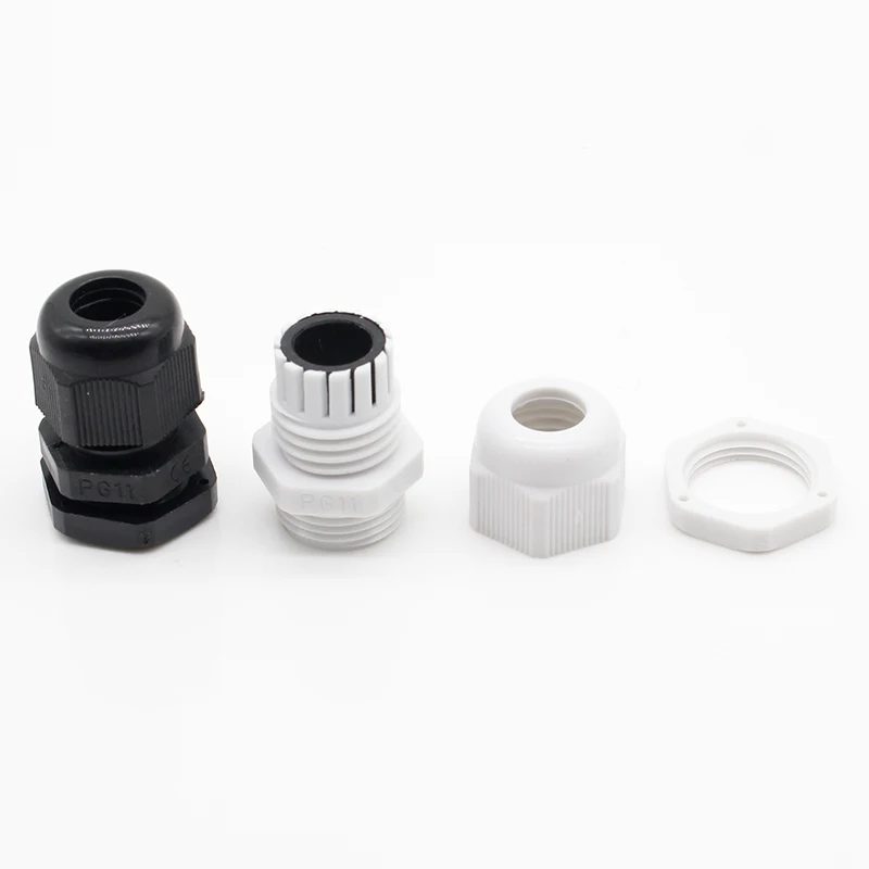 10pcs High Quality IP68 PG11 5-10MM Waterproof Nylon Cable Gland No Waterproof Gasket Plastic Cable Gland