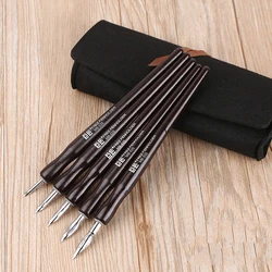 LifeMaster Japan TACHIKAWA Dip Pens Set (5 Nibs+ 1 Bag) Saji/school G/D/Maru Fountain Pen Manga Design Art Set For Comic Sketch
