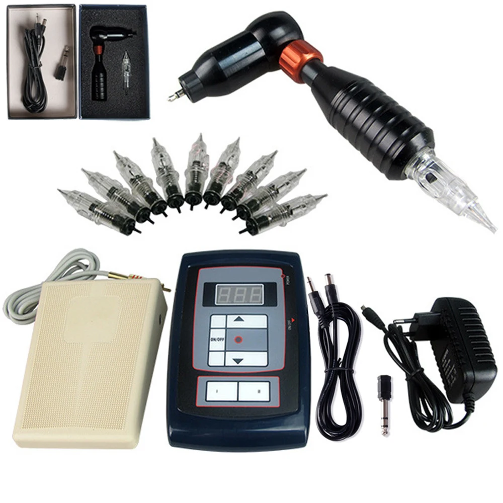 Tattoo Kits with 1 Rotary Tattoo Machine Pen Complete Tattoo Set and 50pcs Tattoo needles Permanent Makeup Cosmetics