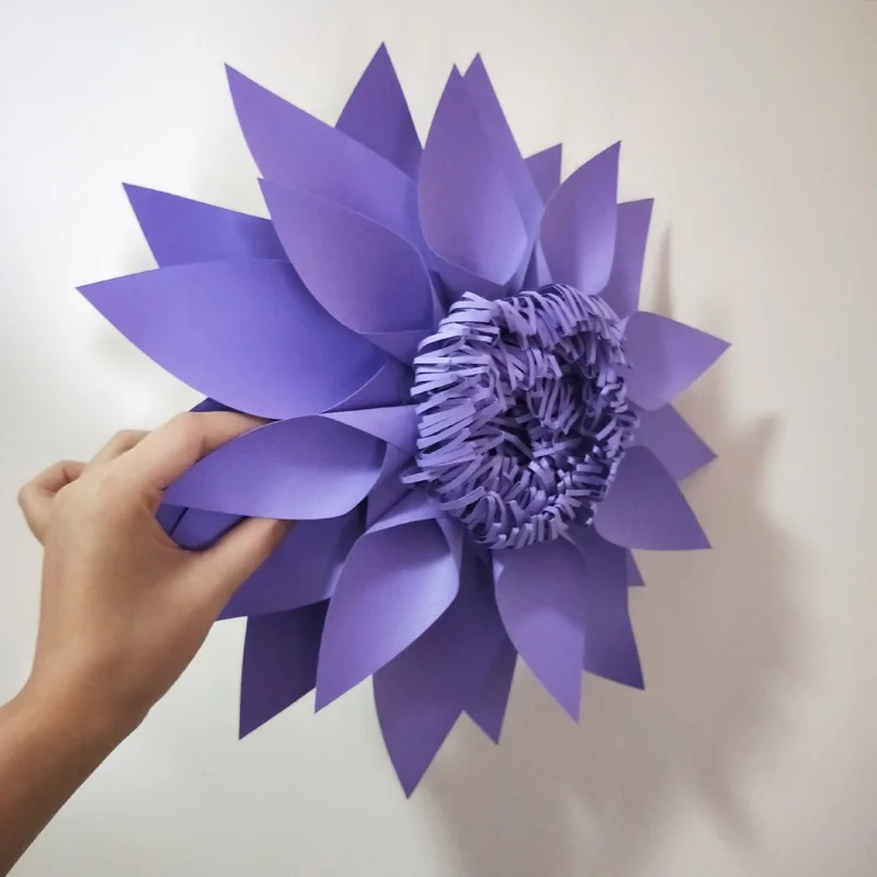 2017 Latest Style Handmade Giant Paper Flower For Wedding Backdrops Background Decorations Wall Deco Windows Display 1 Piece