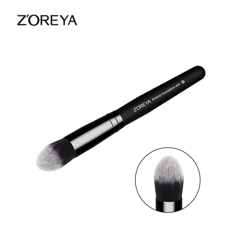 

ZOREYA Brand Pointed Foundation Brushes for Liquid Cream Powder Products Soft Synthetic Hair Makeup Brush Large Cosmetic Tool