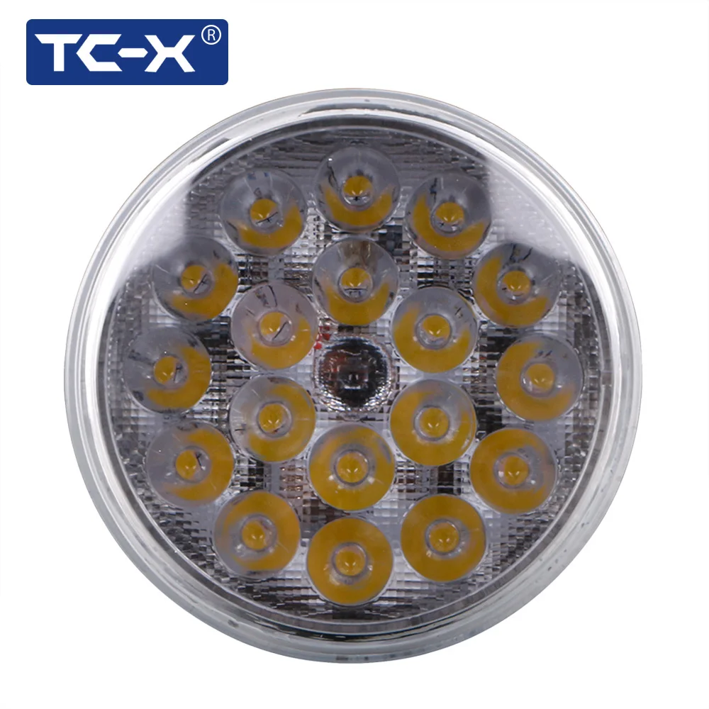 TC-X 1 Piece  4.5inch Par36 LED work Light Spot Flood Roundlights 12V 24V for Off Road Tractor Truck ATV Trailers Boat Wholesale