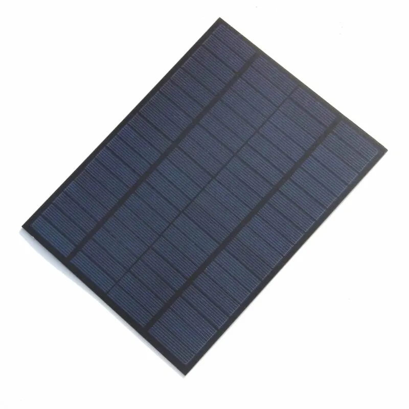 PET Laminated 5W 18V Solar Cell Polycrystalline Solar Panel for Lighting System Solar PV Module for 12V Battery Charging 3PCS