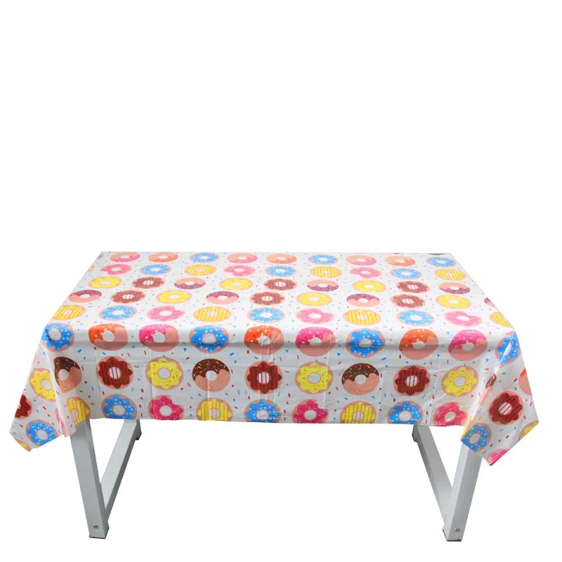 WEIGAO Donut Party Plate Cup Napkins Tablecloth Banner Birthday Party Disposable Tableware Set 1st Birthday Decor Party Supplies
