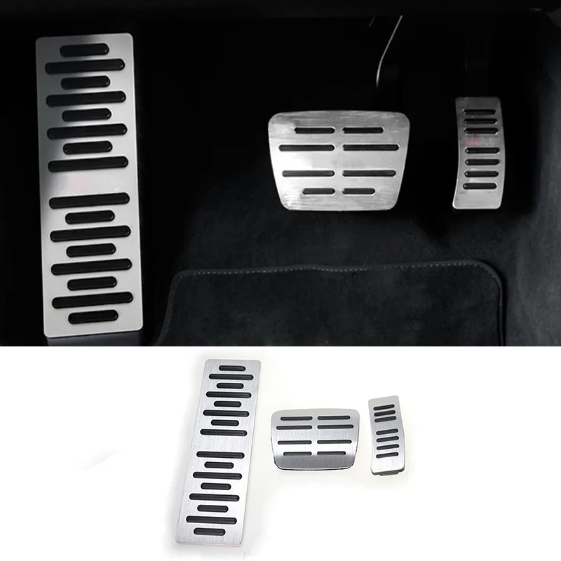 Car Styling Brake Accelerator Fuel Auto Pedals Covers Stickers For Audi A6 C7 A1 A7 Foot Rest Throttle Interior Auto Accessories