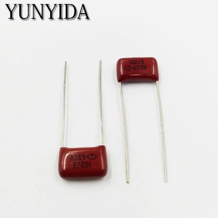 10pcs CBB 102J  630V  1NF  P10mm  Metallized Film Capacitor  630V102J