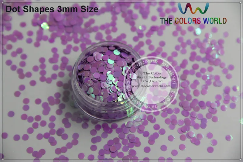 

RI-2 Pearlescent Iridescent Ligh Purple Colors dot shapes confetti spangles glitter for or other DIY decoration 1pack=50g