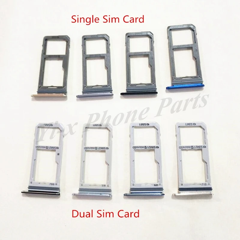 삼성 갤럭시 노트 8 n950 n950fd sim 카드 트레이 홀더 교체 부품에 대 한 10 pcs 단일/듀얼 sim 카드 홀더