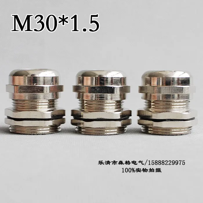 1piece M30*1.5 Cable Gland Stainless Steel Wire Rope Connector IP68 Cord Grips and Strain Relief Fittings For 13-18mm