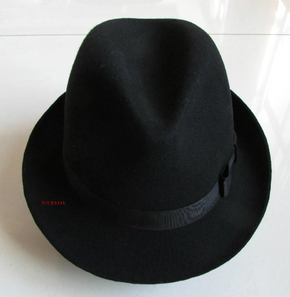 Special Felt Hat Men Fedora Hats with Belt Women Vintage Trilby Caps Woolen Fedora Warm Jazz Hat 100% Wool Cap Wide Brim  B-8136