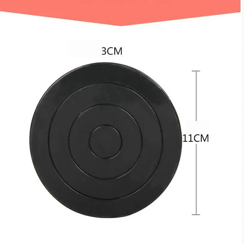 HQ Mini 11 Cm Diameter 3 Cm Tinggi Double Layer Display Stand Putar Pelat Plastik Lazy Susan Meja Putar Dasar untuk DIY Patung Tembikar