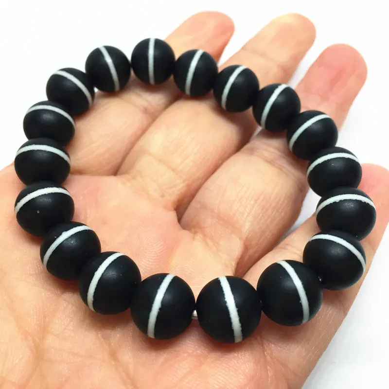 New Arrival Natural Agate 10mm First-line pharmacist Bracelet Tibetan Dzi Beads Bracelet for Men and Women Bring Good Luck images - 6