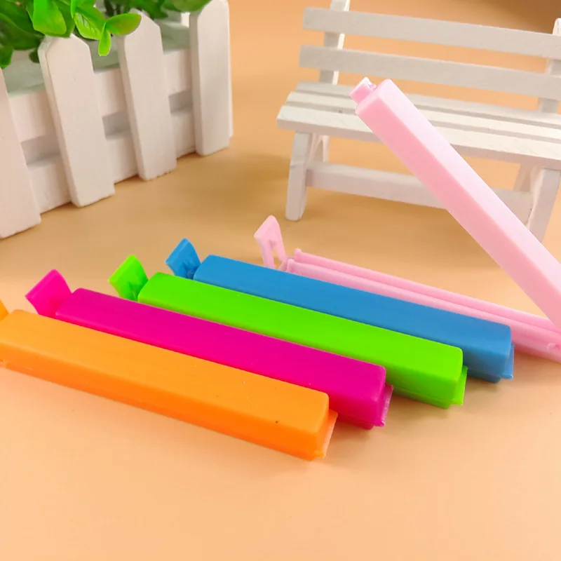 10Pc/Lot Househould Food Snack Storage Seal Sealing Bag Clips Sealer Clamp Food Bag Clips Kitchen Tool Home Food Close Clip SeaL