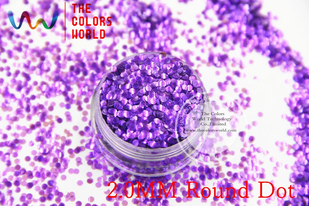 TCR46  American Fantasy Iridescent Deep Purple glitter dust Round Dot  Shape  for nail Art or other DIY decoration