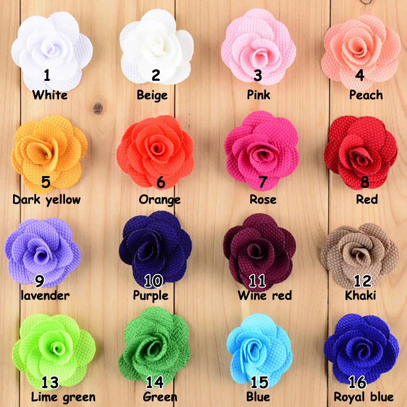 

160 pcs/lot , 4CM Petite Roses Flower, Linen Fabric Flower, Burlap fabric DIY Flower