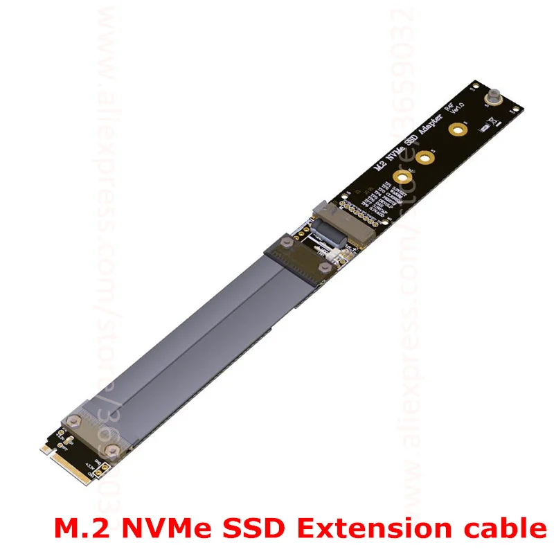 M.2 NVMe SSD Solid State Drive Extension Cable Riser card support M2 M key PCI-E 3.0 x4 4 pcie 4x Full Speed ADT 32G/bps R44SF