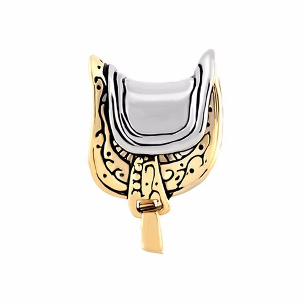 2025 New Slide Charm Golden Saddle Charm Beads Fit Luxury brand Bracelet
