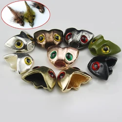 MNFT 10PCS Fly Tying Fish Skull Sculpin Helmet Fly Fishing Streamer Making Skull Head Fly Tying Material New Large & Small Sizes