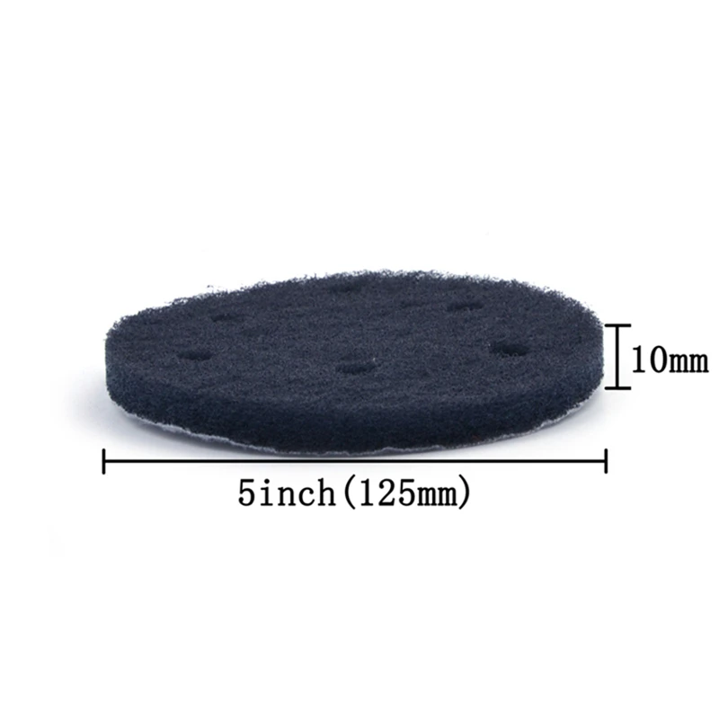 POLIWELL 4PCS 5 Pollici 6-Hole Affollamento Industriale Purga Pad Grit 240 400 1000 Heavy Duty Nylon Scrub pad per la Pulizia Della Cucina
