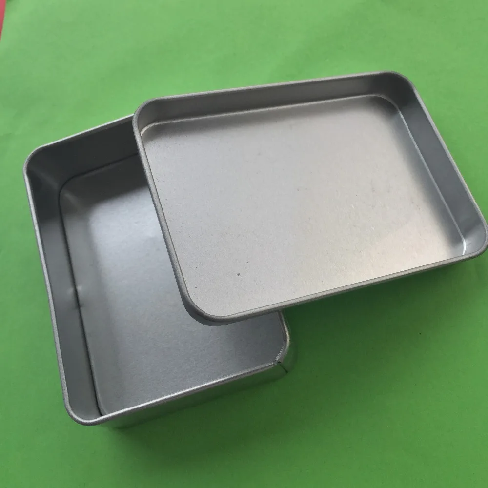 J274Y Small Iron Box 9*6.5*2.5cm Silver Color DIY Model Parts Rectangle Storage Box