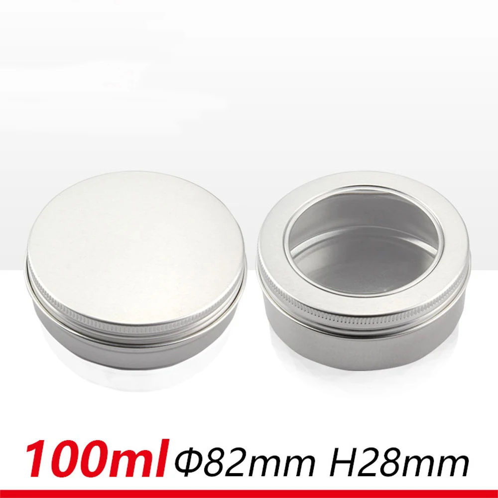 

50PCS/LOT 83*28mm aluminum jar Finger Gyro Aluminum Box Packing Spot tinplate box 100ml metal cosmetic container