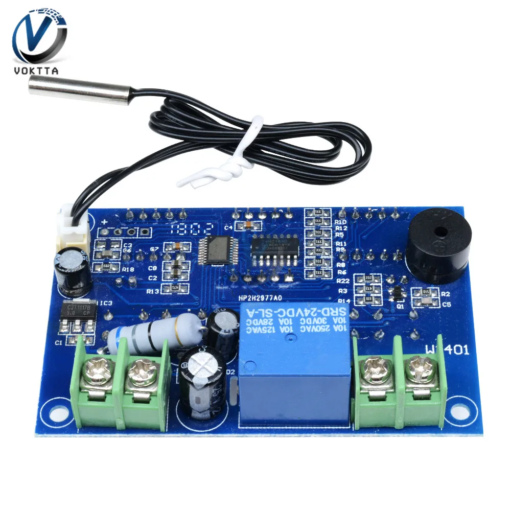 W1401 DC12V 24V Digital display Thermostat Intelligent Temperature Controller Termometro Meter With NTC Sensor for Incubator