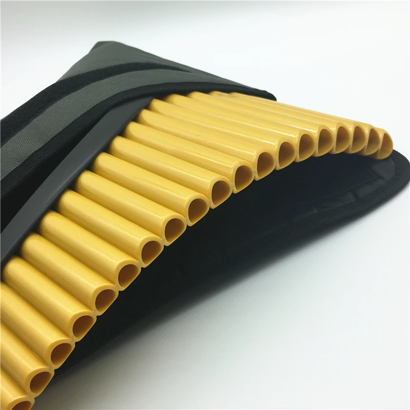 High Quality 22 Pipes Panflute with Base G Key ABS Plastic Romania Pan Flute Music Instrument Tunable Panfluit Flauta de pan