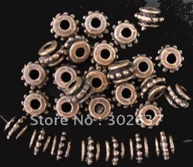 FREE SHIPPING 450Pcs Antiqued copper plt drum spacer beads A694C