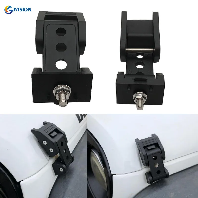 

Black Stainless Steel Latch Locking Hood Catch Kit For 2007-2018 Jeep Wrangler JK JKU