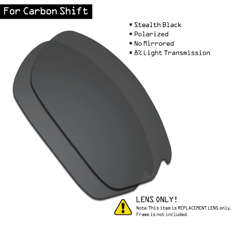 

Поляризованные солнцезащитные очки SmartVLT, Сменные линзы для Oakley Carbon Shift - Stealth Black
