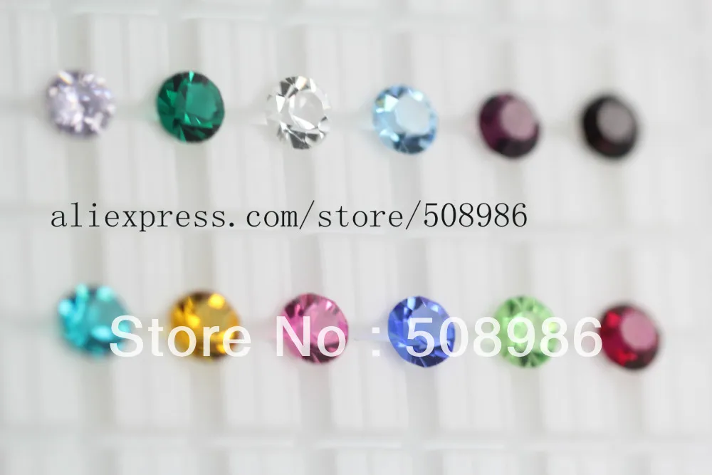 Floating charms 5.2mm bling sparking round birthstone 12 colors 240pcs/lot glass living locket not included,made in europe