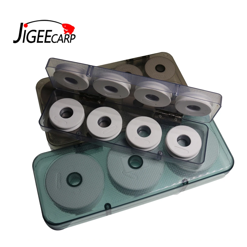 JIGEECARP Premium ABS Fishing Main line Winding Tackle Box Fishing Accessories Wire Board with Soft EVA Foam Reels 6 8 16 Axis