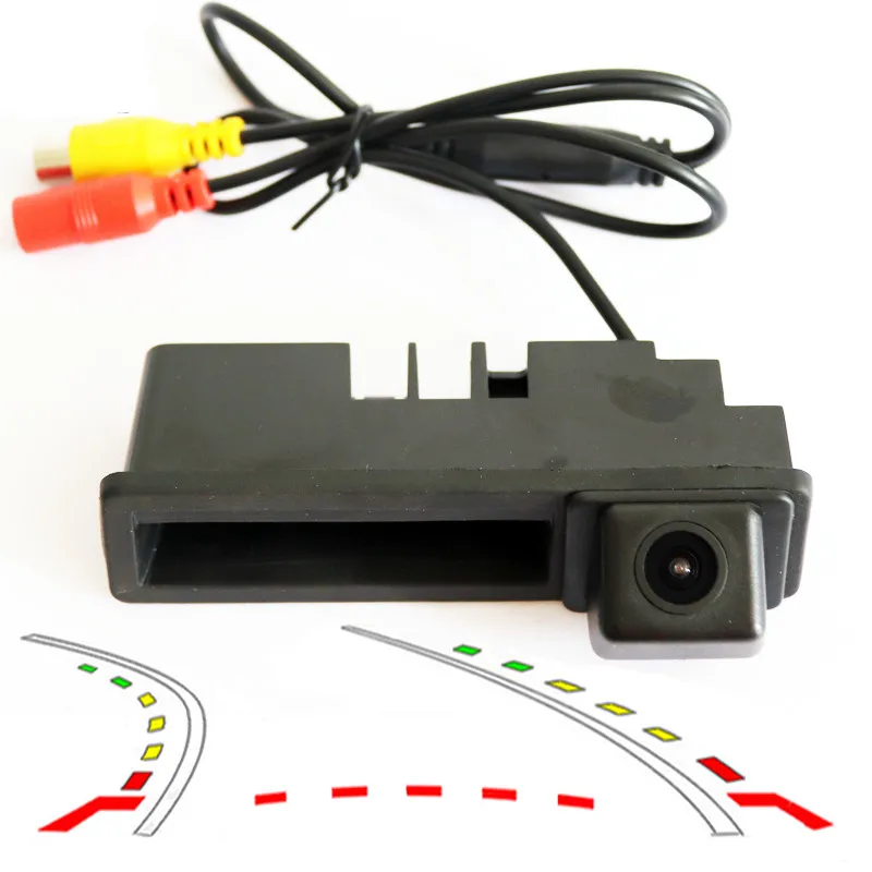 

CCD HD Car Trunk Handle Dynamic Trajectory Tracks Rear View Camera For Audi A3 A4 A6 A8 Q7 A6L Parking Backup Waterproof