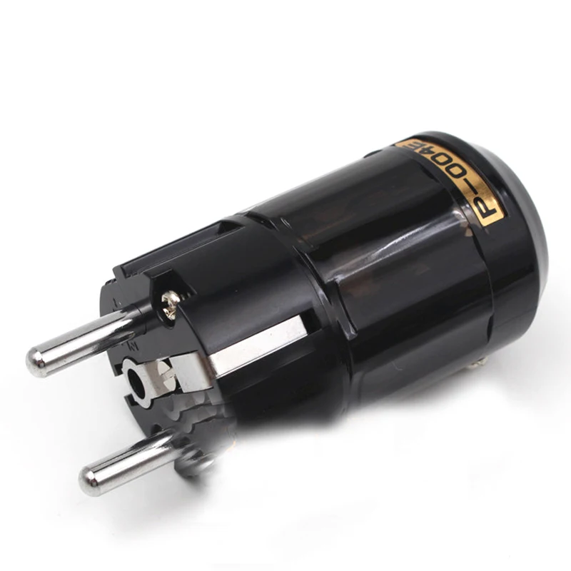 Hochwertige Paare rhodiumbeschichteter P-004E SCHUKO EU-Netzstecker und C-004 IEC-Stecker für HiFi-Audio-Stromkabeladapter – Detail 4