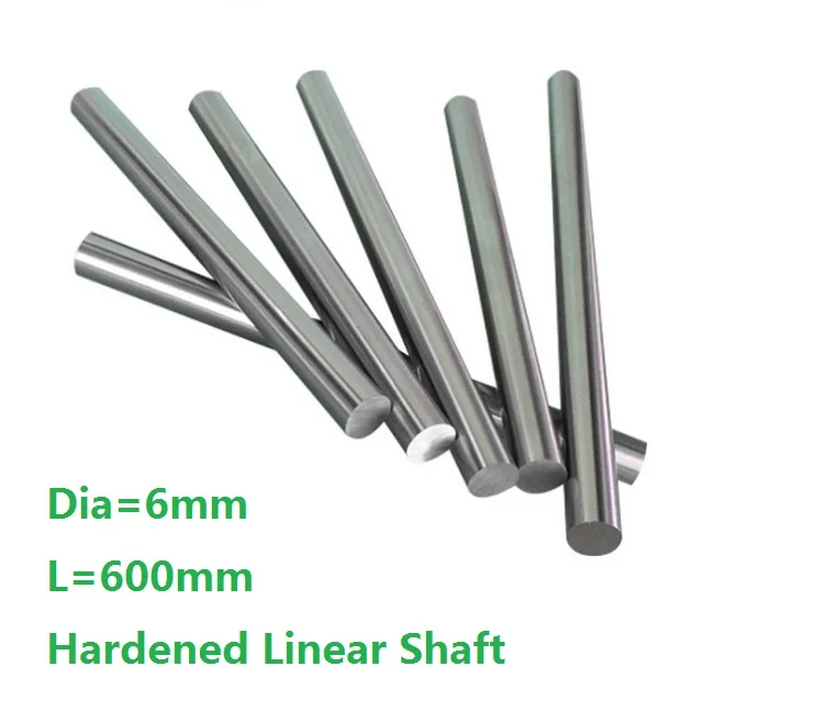 

50pcs/lot Dia 6mm shaft 600mm long Chromed plated linear shaft hardened shaft rod bar rail guide for 3d printer cnc parts