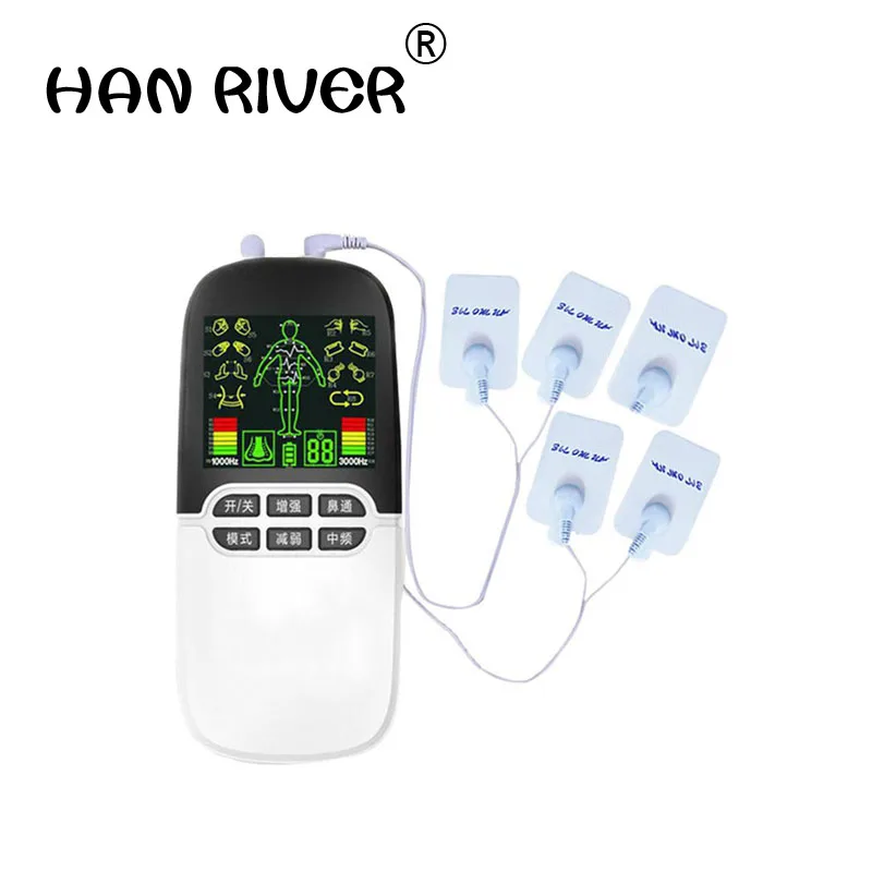 Multi-Functional Dual-Output Muscle Stimulator Tens Acupuncture Physiotherapy Massage Machine EMS/Abs Massager Health Fat Burner