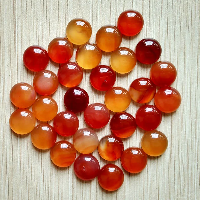 Fashion top quality natural red agate round CAB CABOCHON stone beads for jewelry Accessories 12mm wholesale 50pcs/lot free