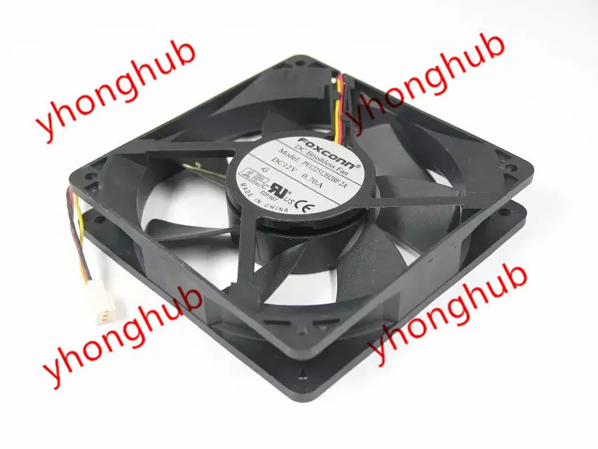 

Foxconn PV122512H2BF DC 12V 0.70A 3-Wire 120X120X25mm Server Cooling Fan