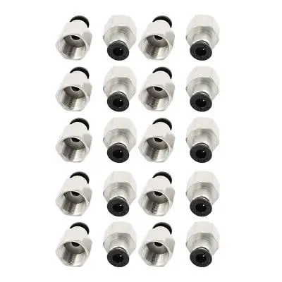 

20pcs 3/8" PT Female Thread 6mm Push In Joint Pneumatic Connector Quick Fittings