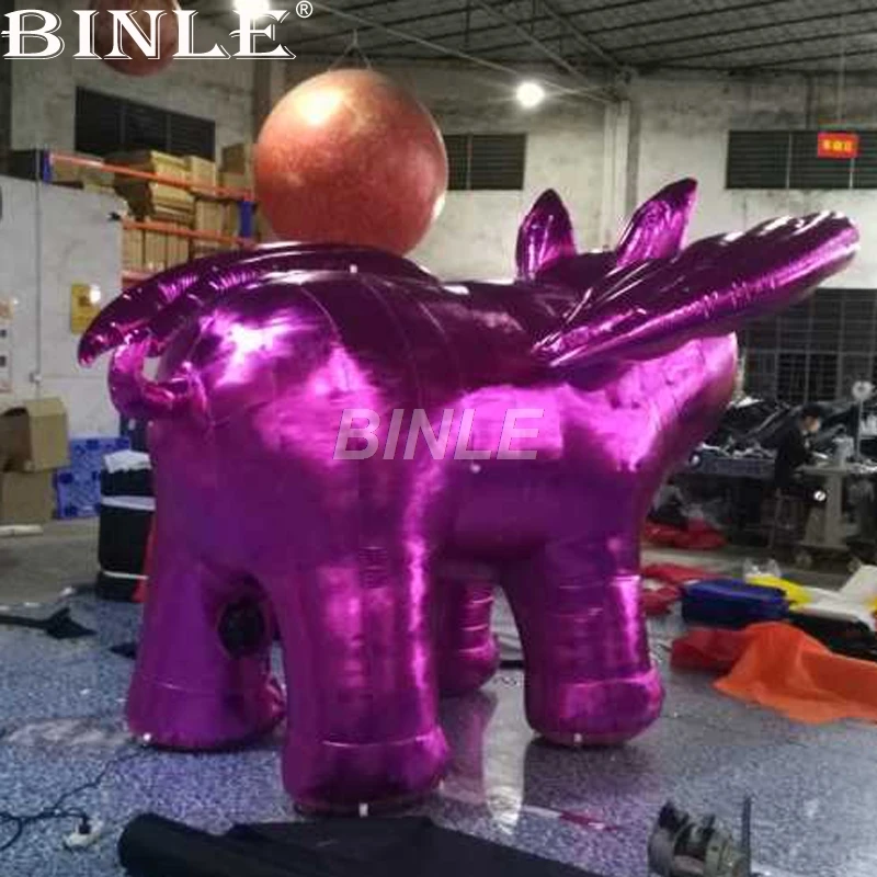 Popular Giant Inflatable Flying Pig Inflatable Pink Pig Cartoon With Wings For Exhibition