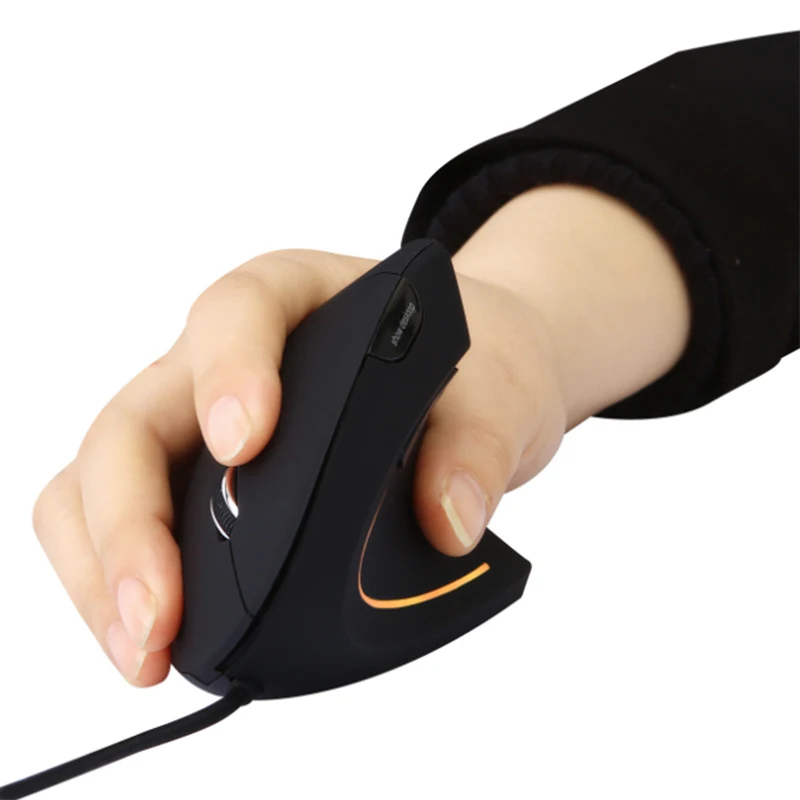 Ergonomic Mouse High Precision Optical Vertical Mouse With Show Desktop Adjustable DPI 800 ~1600 Wired Computer Mouse