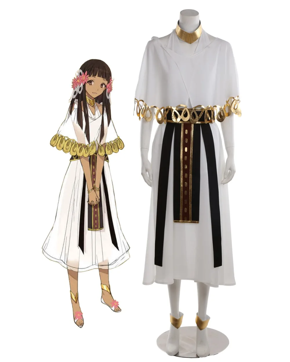 

Nefertari Cosplay Fate Prototype Fragments of Sky Silver Nefertari Dress Cosplay Costume Custom Made