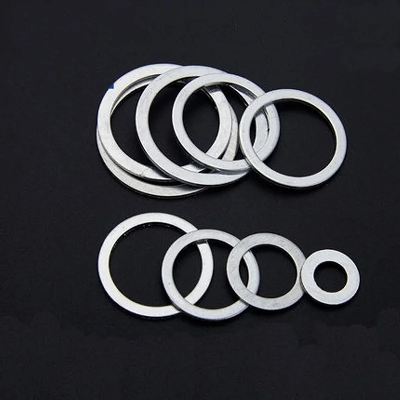 40pcs M11-M22 Aluminum washers gasket High temperature resistance seal flat pad thickness 1.2mm 16mm-26mm Outer diameter