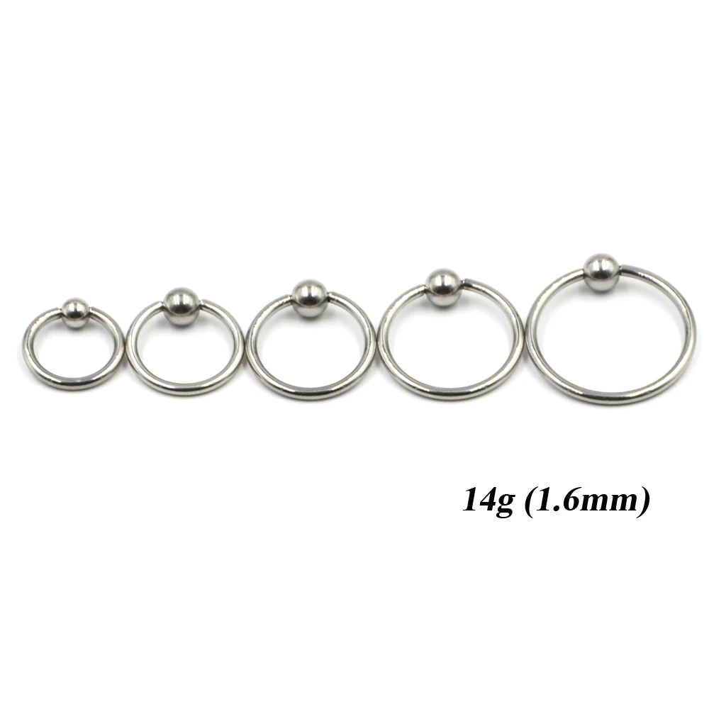 100piece Stainless Steel Nose Septum Clicker Stud Ear Tragus BCR CBR Captive Bead Ring Jewelry Piercing Labret Lip Earring Helix