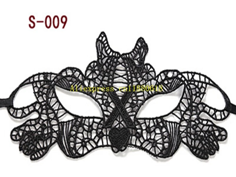 

100pcs/lot 15styles Halloween Mask Black Sexy Lady Lace Mask Cosplay Party Masquerade Masks Girls Party Supplies