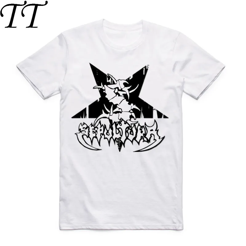 2019 Print SEPULTURA Tribal Logo Metal Punk Rock Men T Shirt O Neck White Fashion Tshirt Summer Streetwear Short Sleeve Clothing