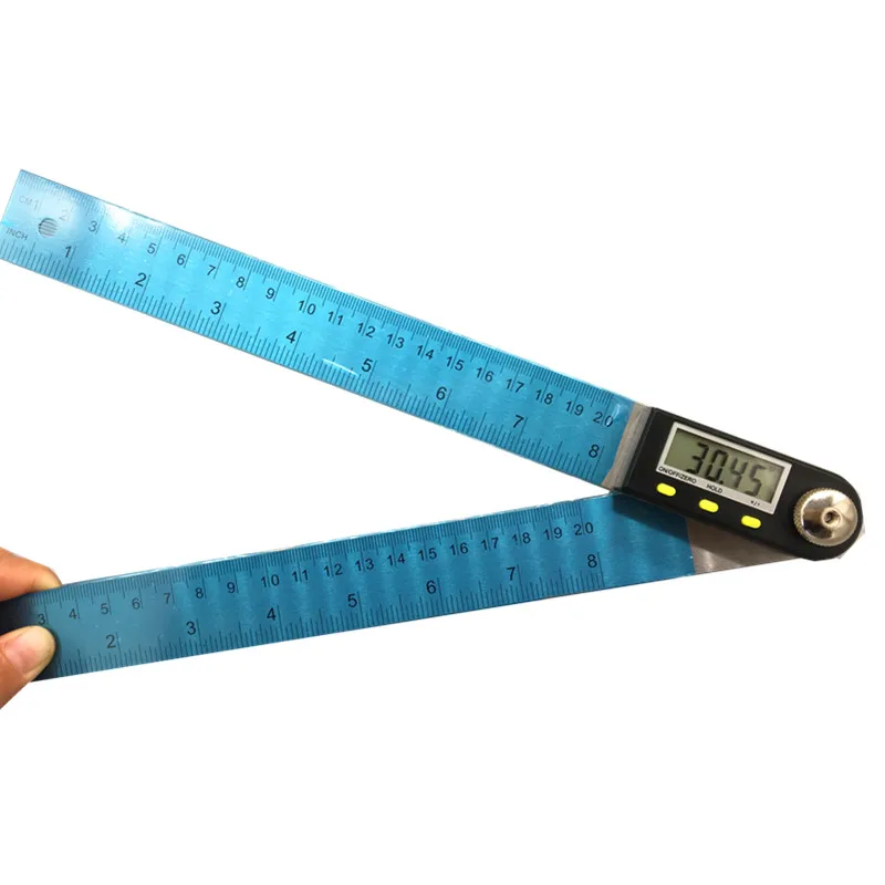 200mm Digital Protractor Inclinometer Level Measuring Tool Electronic Angle Gauge Stainless Steel Angle Ruler with Gift Bag